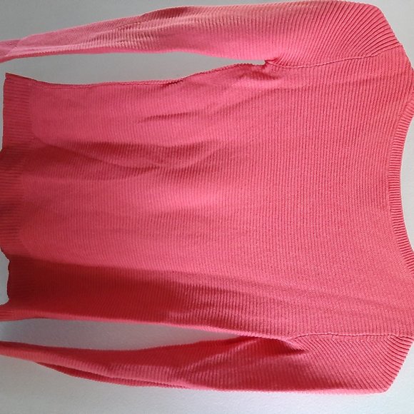 Ann Taylor Factory Crewneck XS PinkCoral Sweater - Picture 3 of 6